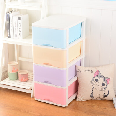 

East well East well plastic storage cabinet drawer childrens clothing finishing cabinet medium finishing cabinet color four layer DW8732