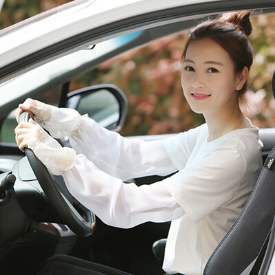 

TANHAO Ice lace sunscreen cuffs women driving sunscreen hand sleeves outdoor riding sleeves arm sleeve summer guard arm S106