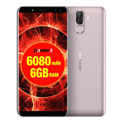 

Ulefone Power 3 6.0-дюймовый 4G LTE-смартфон FHD 6GB 64GB Четыре камеры MT6763 Octa-core Android 7.0 Touch ID 6080mAh - Gold