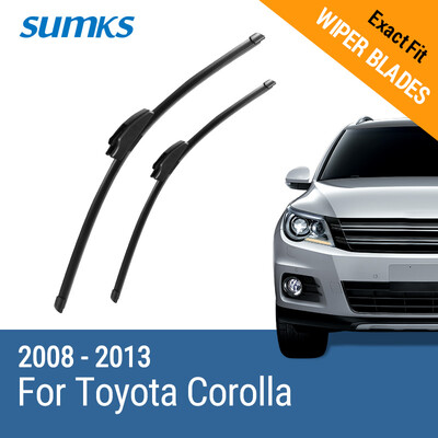 

SUMKS Wiper Blades for Toyota Corolla 26"&13" Fit Hook Arms 2008 2009 2010 2011 2012 2013