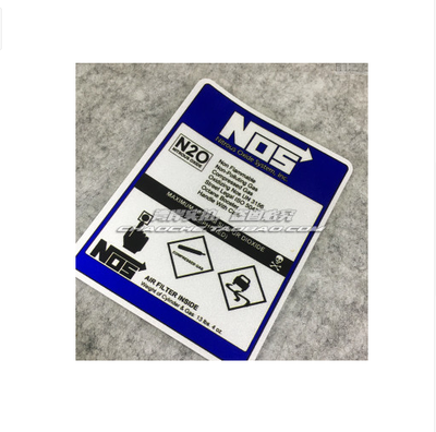 

High quality For Nos N2o Reflective car sticker&decals cool modified accessories blue
