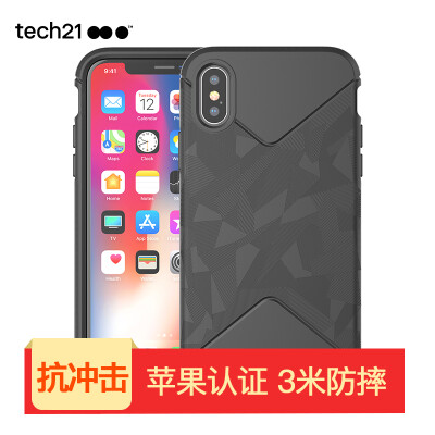 

tech21 iPhone X 58 inch shatter-resistant cell phone case iPhone10tac case thin shatter-resistant case black