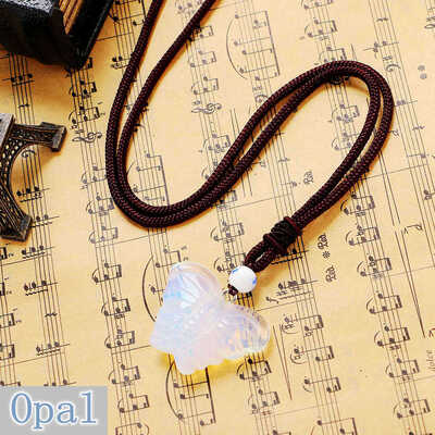 

1PCS Butterfly Party Long Necklace Natural Stone Jewelry Womens Accessories Gem Viking Sereia Perfume Feminino Overwatch Lgbt