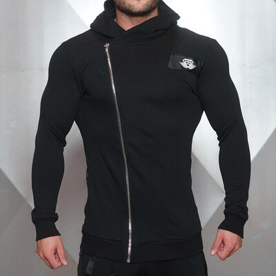 

Muscle Fitness brothers mens autumn&winter running sports sweater breathable stitching Slim coat