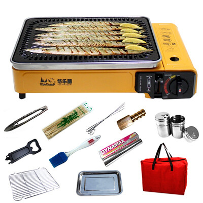 

Ulecamp Gas Car Barbecue Stove Winter Household Gas Oven Boat Outdoor Outdoor Barbecue Shelf Household Smoke Free Barbecue Grill Single Gas Oven
