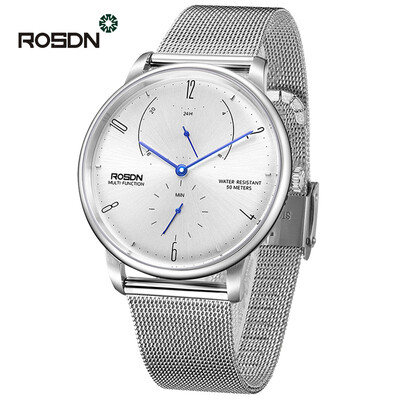 

ROSDN Men Watch male Wrist Watch 2018 mens watches top brand luxury quartz mens Watches Clock relogio feminino montre femme