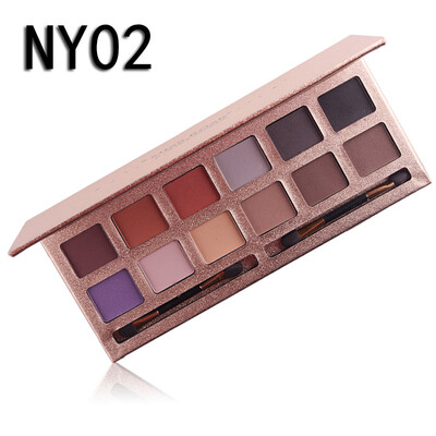 

12 Color Matte Shimmer Waterproof Brand Eyeshadow Pallete Balm Brow Cosmetic Makeup Natural Gift