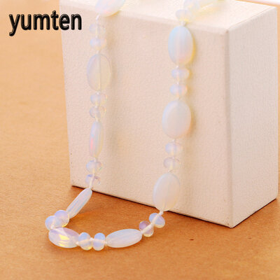 

Yumten Opal Power Necklace Женские украшения Природный камень Кристалл Стимпанк Ананас Sieraden Musica Kpop Kingdom Hearts Хэллоуин