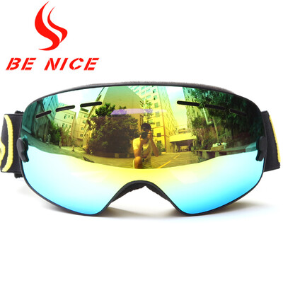 

Benice New Design 4-15 лет Детские лыжные очки Съемный двухслойный противотуманный двойной объектив Лыжные очки Snow-4300