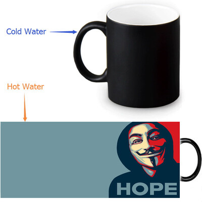 

Shepard Fairey Graffiti 350ml/12oz Heat Reveal Mug Color Change Coffee Cup Sensitive Morphing Mugs Magic Mug Milk Tea Cups