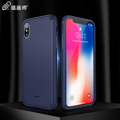 

Иллюстратор Apple X Mobile Shell Scrub Soft Shell Drop / Slip / Anti-fingerprint iphonex Мобильный корпус / мобильный телефон Чехол Легкий простой Модный унисекс All-inclusive Yage-Blue