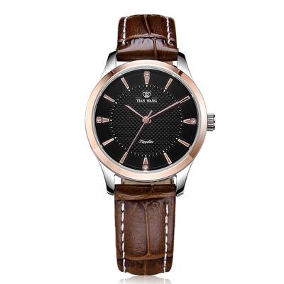 

King watches (TIANWANG) watch belt quartz male watch black GS3754TP / D