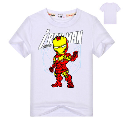

2018 Летняя детская одежда Superhero Хлопковая майка Tee Boys Супермен Batman Мстители Ironman t рубашки Brand Clothing 3-13y