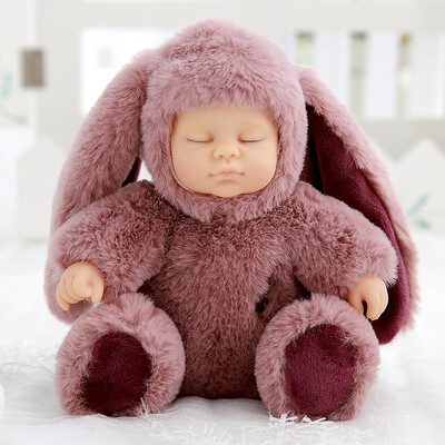 

12 Colors Cute Reborn doll Plush Stuffed Toys for Children Soft Rabbit Bear Plush Toy Baby Sleeping Dolls