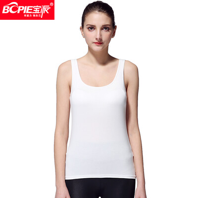 

Baopai BOPIE camisole female integrated with chest pad without steel ring BRA vest female wearing outer sports bottoming shirt white - regular M