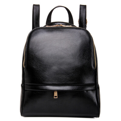 

Fashion Women Backpack Leather Black Shoulder Bag Big School Bags For Teenagers Girls Travel Hiking backpack Waterproof