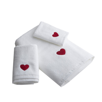 

iDouillet Towel Set 3-Piece White Bath Towel&Face Towel&Hand Towel Cotton 100 Plain Cute Crown Patten 70x140cm35x75cm35x35cm