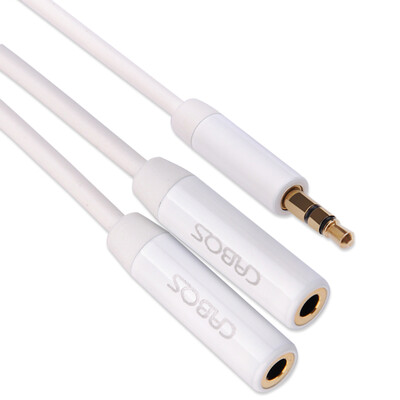 

Fergie KaBo 014 Earphone Splitter 1 Minutes 2 Lovers Transfer cable Converter Computer Audio Minute Adapter 02m White