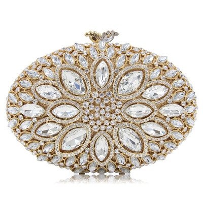 

Milisente Ёенщин кристалла камни Вечерние сумки дамы роскошь овальной формы участник мешок ёенский муфты Свадебные кошельки золото