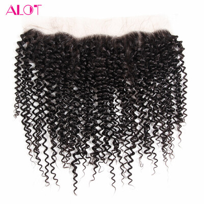 

Высокое качество Virgin Brazil Curly Hair Frontal Lace Closure 13 * 4 Virgin 100% человеческие волосы Kinky Curly Frontal Clace Closure