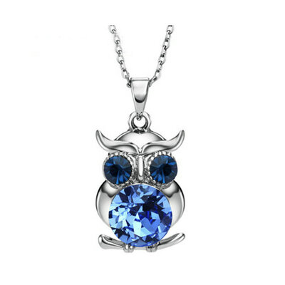 

Yoursfs® 18K White Gold Plated Crystal Owl Pendent Cute Necklace Use Austrian Crystal Fashion Jewelry