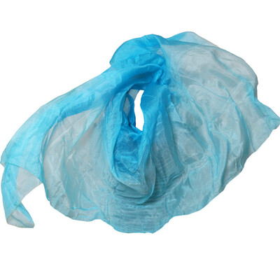 

Silk Belly Dance Veil Shawl Scarf Belly Dance Practice Performance Silk Veils 250/270*114 cm Turquoise+Light Turquoise