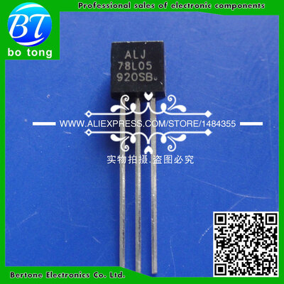 

Free Shipping 100 PCS WSA78L05 L78L05 5V 100mA 01A Voltage Regulator TO-92