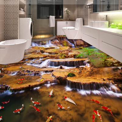 

Бесплатная доставка высокого качества Aroma Mountain Stream Ванная комната студия гостиной 3D этаж обои фрески 250cmx 200cm