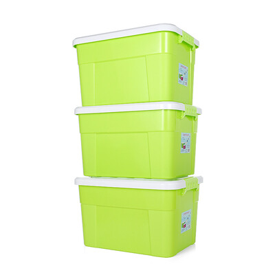 

Ai Laiya storage box plastic storage box large car storage box clothing storage box moving packaging box 45L 3 loaded macaron green Z1252