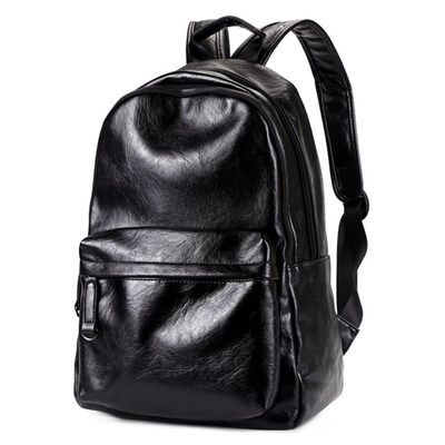 

Кожаный рюкзак Мужчины Корейский Мода Студенты Рюкзак Повседневный Рюкзак Большая Вместимость