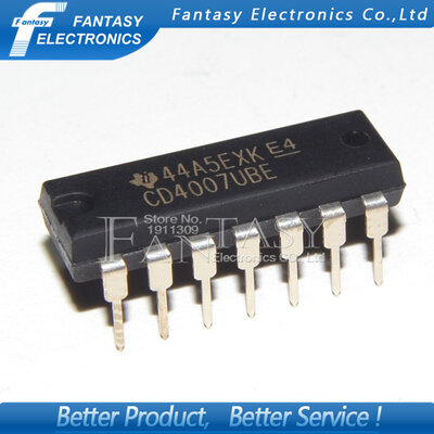 

10PCS CD4007UBE DIP14 CD4007 DIP CD4007BE new and original IC free shipping