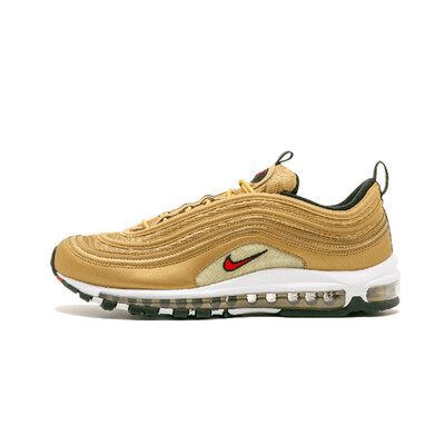 

Original New Arrival Official NIKE AIR MAX 97 Металлическое золото Дышащие мужские кроссовки Спортивные кроссовки классические 3M