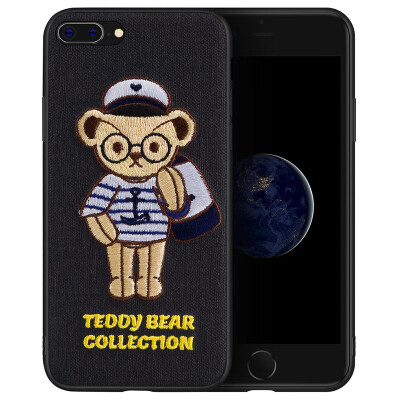 

Teddy Collection Apple 8 / 7Plus Mobile Shell iPhone8 / 7Plus Cartoon Cover Творческая трехмерная трехмерная вышивка All-inclusive Drop Мягкая раковина Teddy Sailor