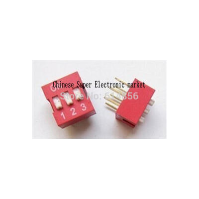 

50pcs 3P 3 Position DIP Switch 2.54mm Pitch 2 Row 6 Pin DIP Switch