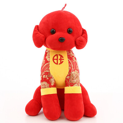 

2018 Dog Year Mascot 20CM / 25CM Фаршированные куклы Китайский Новый год Подарки Плюшевые куклы Игрушки для компании Ежегодное собрание Activitie