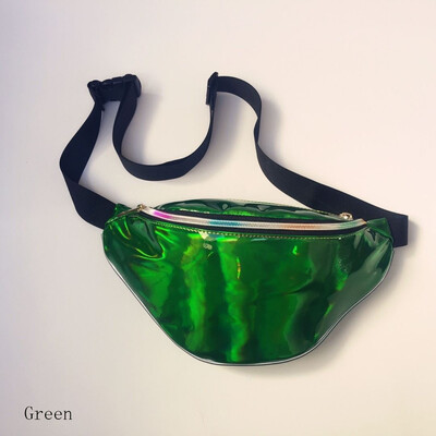 

Женская Fanny Pack PU Лазерный кошелек Сумка для сумок Сумка для девочек Сумка Punk Party Bag