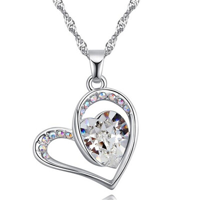 

Exquisite Accessories Crystal from Austrian Heart Necklaces & Pendants Fashion Jewelry for Women Bijoux 27123