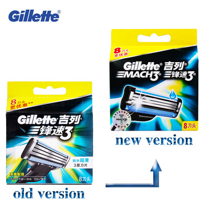 

Подлинная Gillette Mach 3 для Бритья Лезвия Для Мужчин Лезвия С 8 Лезвия