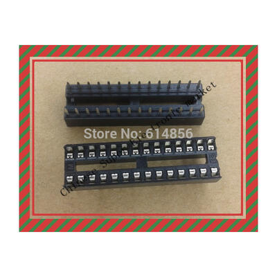 

20 PCS DIP-28-Narrow IC SOCKET 28 PIN 28PIN 28P 28 P IC Sockets Adaptor Solder Type By Registered Air Mail