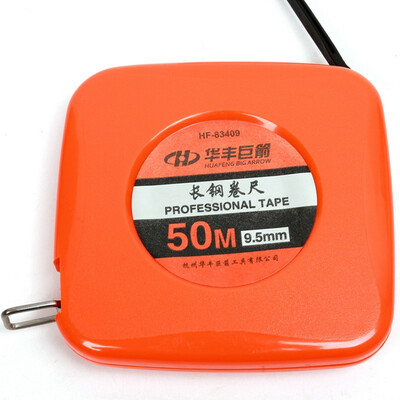 

Huafeng Jujian HF-8611250 long steel tape measure 50-meter steel tape measure portable hand crank fat tape