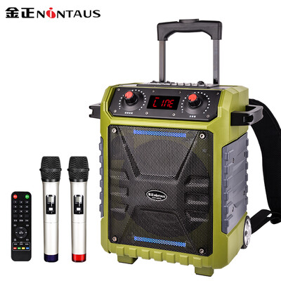 

Jinzheng NINTAUS N6-8 Square Dance Audio Rod Speaker With Wireless Microphone Outdoor High Power Mobile Portable K Song Denoise Dual Wireless Microphone
