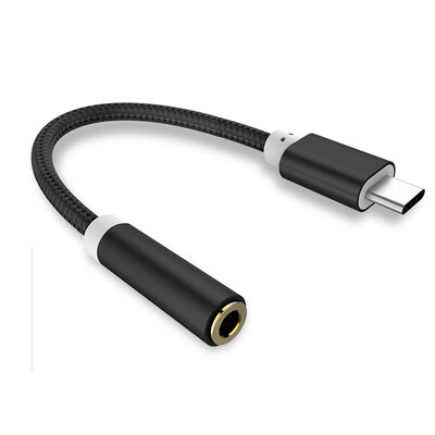 

GiGiboom 15cm Type-C to 35mm Audio Adapter Nylon Braided USB Type C Cable to 35mm Audio Jack Headphone Adapter Converter