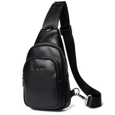 

DANJUE Men Bag Genuine Leather Chest Bag Male England Style Messenger Bag Man Natural Leather Crossbody Bag Leisure Chest Pack