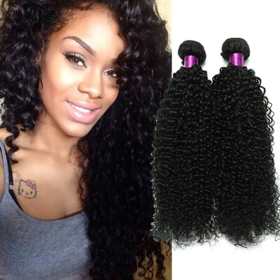 

7A Malaysian Kinky Curly Human Hair Weaves Natural Black 100 Unprocessed Malaysian Kinky Curly Virgin Human Hair Extensions