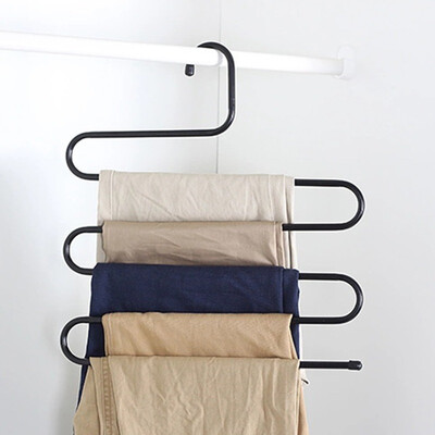 

Jingdong supermarket] Sheng silk is still goods Iron -type multi-layer pants racks single color 2 fitted with white