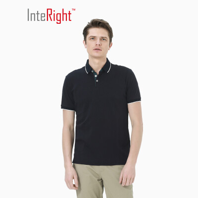 

INTERIGHT Male 50 Water Soft Cotton POLO Shirt Navy Blue  Code