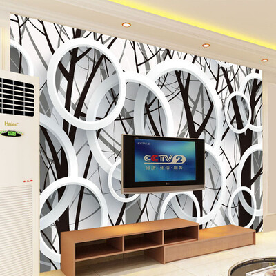 

Пользовательские обои для фото 3D Stereoscopic Abstract Circles Дерево Гостиная Диван ТВ Фон Обои Murales Papel De Parede 3D