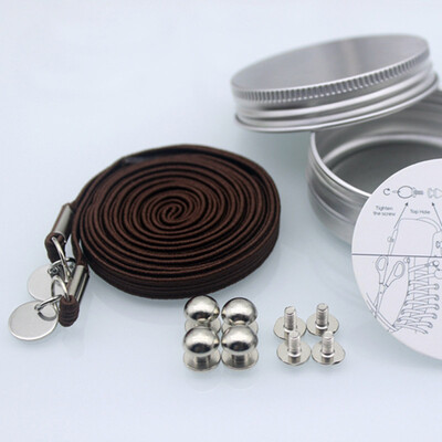 

JUP 8 Пары Кроссовки Шнурки Блокировка Запирающие ботинки Кружева Высококачественная упаковка из металлических коробок Ленивые люди без сильных эластичных кружев