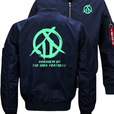 

Kabaneri of Iron Fortress Bomber Flight Flying Jacket Winter thicken Warm Zipper Men Jackets Anime Mens Casual Coat