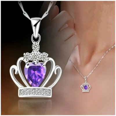 

Gueen princess Dream magic Crown Pendant S925 silver necklace accessories Jewelry wedding Lovers birthday Gifts